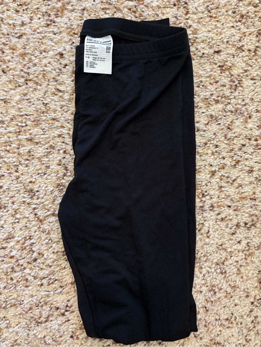 Uniqlo Kids Black Leggings - Soft Stretch Pull-On Bottoms